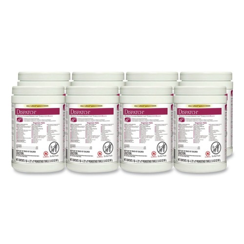 Disinfectants | Clorox Healthcare 69150 6-3/4 in. x 8 in. Dispatch Cleaner Disinfectant Towels (8/Carton) image number 0