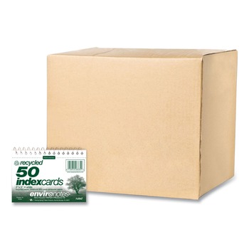 Roaring Spring 28335 Environotes 3 in. x 5 in. Narrow Rule Wirebound Recycled Index Cards - White (24/Carton)