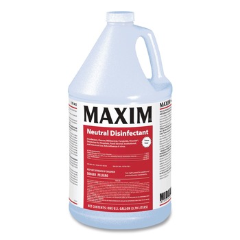 Maxim 1-Gallon Bottle Neutral Disinfectant - Lemon Scent (4/Carton)