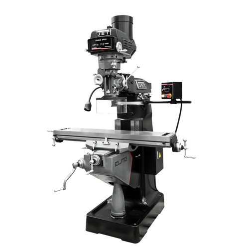 Milling Machines | JET 894162 ETM-949 Mill with 3-Axis Newall DP700 (Quill) DRO and X, Y-Axis JET Powerfeeds and USA Made Air Draw Bar image number 0