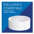 Paper Towels and Napkins | Scott 09608 Essential 20 in. x 6 in. x 11 in. Coreless Twin Jumbo Roll Tissue Dispenser - Black image number 2