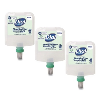 Dial Professional 1.2 Liter Antibacterial Foaming Hand Sanitizer Refill for Dial 1700 V Dispenser - Fragrance-Free (3/Carton)