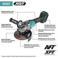 Makita GAG07Z 40V max XGT Brushless Lithium-Ion 6 in. Cordless Angle Grinder with Electric Brake (Tool Only) image number 1
