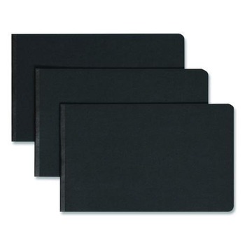 Smead 8.5 in. x 14 in. 3 in. Capacity Two-Piece Prong Fastener Premium Pressboard Report Cover - Black