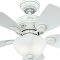 Ceiling Fans | Hunter 52089 34 in. Watson Snow White Ceiling Fan with Light image number 9