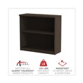  | Alera ALEVA633032ES 31.75 in. x 14 in. x 29.5 in. Valencia Series 2-Shelf Bookcase - Espresso image number 5