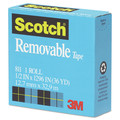 Tapes & Adhesives | Scotch 811 0.5 in. x 36 yds 1 in. Core Removable Tape - Transparent (1-Roll) image number 2