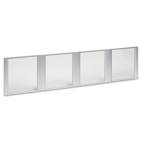 Labor Day Sale! Save $30 off $199! | Alera ALEVA301730 17 in. x 16 in. Glass Door Set with Silver Frame for 72 in. Wide Hutch - Clear (4/Set) image number 0