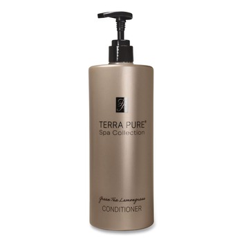 Diversified Hospitality Solutions Terra Pure 16.23 oz. Bottle Conditioner Air Pump - Green Tea and Lemongrass Scent