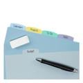 Office Jansan | Avery 16170 Write and Erase Big Tab 11 in. x 8.5 in. 5-Tab 3-Hole Punched Durable Plastic Dividers - Assorted (1-Set) image number 5