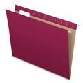 File Folders | Pendaflex 81613 1/5-Cut Tabs Letter Size Colored Hanging Folders - Burgundy (25/Box) image number 1