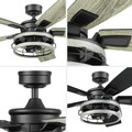 Ceiling Fans | Prominence Home 51863-45 52 in. Remote Control Industrial Style Indoor LED Ceiling Fan with Light - Matte Black image number 6