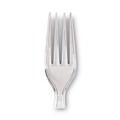  | Dixie FH017 Heavyweight Plastic Cutlery Forks - Clear (1000/Carton) image number 2