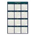 Bulletin Boards | House of Doolittle 390 12-Month (July-June): 2025-2026 and 12-Month (Jan to Dec): 2026 24 in. x 37 in. Four Seasons Business/Academic Recycled Wall Calendar image number 2