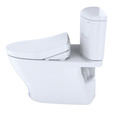 Bidets | TOTO MW4423046CUFG#01 WASHLETplus Nexus 1G 2-Piece Elongated 1.0 GPF Toilet with S500e Contemporary Bidet Seat (Cotton White) image number 2