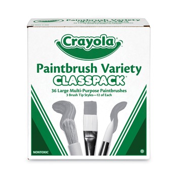 Crayola Large Variety Paint Brush Classpack (36/Set)