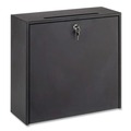 Mailroom Equipment | Safco 4259BL 18 in. x 7 in. x 18 in. Wall-Mountable Interoffice Mailbox - Black image number 1