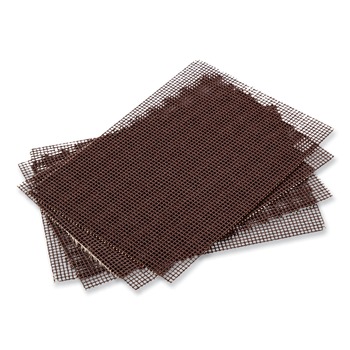 AmerCareRoyal 4 in. x 5.5 in. Aluminum Oxide Griddle Screen - Brown (200/Carton)