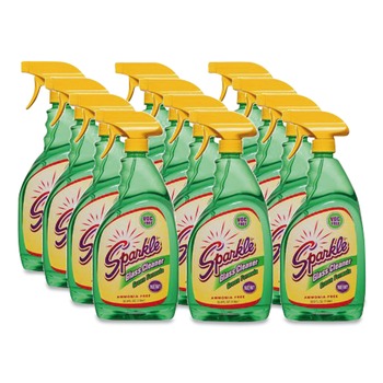 Sparkle 33.8 oz. Bottle Green Formula Glass Cleaner (12/Carton)
