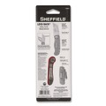 Knives | GreatNeck 12614 1.25 in. Blade 3.5 in. Aluminum Handle Quick Change Lock Back Utility Knife - Red image number 2