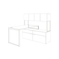  | HON HLSL307O.T1 Voi 2 in. x 29.75 in. x 7 in. O-Leg Support for Low Credenza - Platinum Metallic image number 1