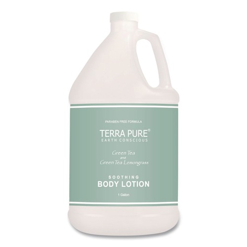 Cleaning & Janitorial Supplies | Diversified Hospitality Solutions 002270EA Terra Pure 1-Gallon Bottle Lotion - Green Tea and Lemongrass Scent image number 0