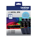 Ink & Toner | Brother LC401XL3PKS LC401XL3PKS 500 Page-Yield High-Yield Ink - Cyan/Magenta/Yellow (3/Pack) image number 0