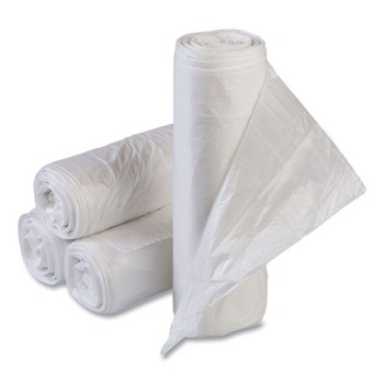 TRASH BAGS | Inteplast Group DTS2838N Draw-Tuff 38 in. x 28.5 in. 1 mil, 23 Gallon, Draw-Tape Can Liners - Natural (6/Carton)