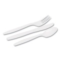 Cutlery | Dixie CM168 Tray with Plastic Forks/Knives/Spoons Combo Pack - White (168/Box) image number 3