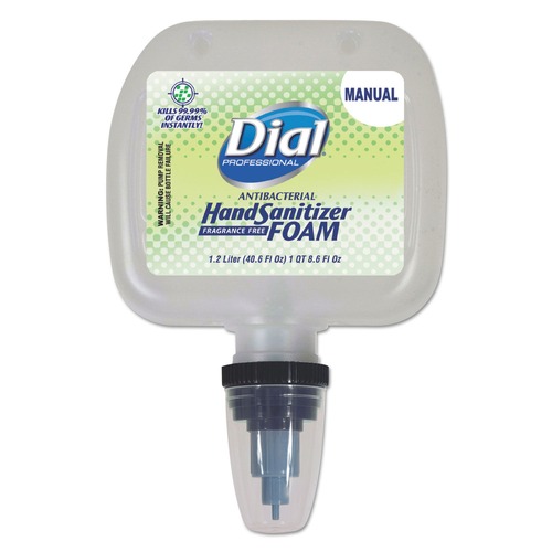 Hand Sanitizers | Dial Professional 05085 1.2 Liter Antibacterial Foam Hand Sanitizer - Fragrance-Free (3/Carton) image number 0