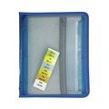 Office Jansan | C-Line 48115 2 in. Expansion 1/6-Cut Tabs 7-Section Zippered Binder with Expanding File - Letter Size/Bright Blue image number 1