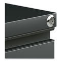 Office Carts & Stands | Alera ALEPBFFCH 14.96 in. x 19.29 in. x 27.75 in. 2 Legal/Letter-Size File Drawers Left or Right File Pedestal with Full-Length Pull - Charcoal image number 4
