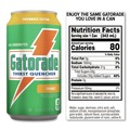 Beverages & Drink Mixes | Gatorade QUA00902 G Series 11.6 oz. Thirst Quenchers - Orange (Carton of 24 Cans) image number 3