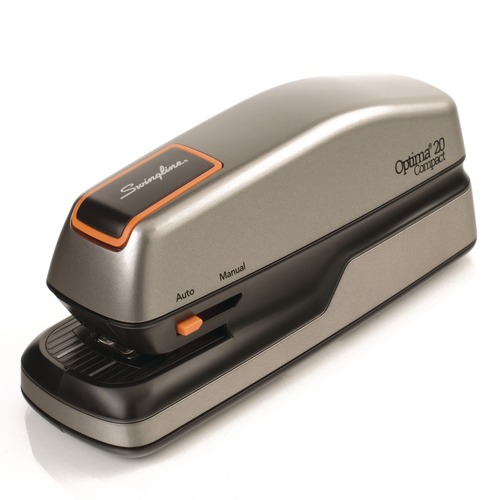Office Jansan | Swingline S7048207 20-Sheet Capacity Optima Grip Electric Stapler - Black/Silver image number 0