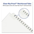 Office Jansan | Avery 01370 11 in. x 8.5 in. 26-Tab Exhibit A to Exhibit Z Avery Style Preprinted Legal Exhibit Side Tab Index Dividers - White (1-Set) image number 1