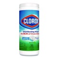 Hand Wipes | Clorox 01593 7 in. x 8 in. 1-Ply Disinfecting Wipes - Fresh Scent, White (35/Canister) image number 1