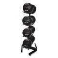 Office Filing Cabinets & Shelves | Champion Sports DTM1 28 in. x 28 in. x 60 in. U-Ring Double Medicine Ball Tree - Black image number 3