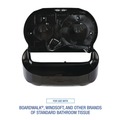 Paper Towels and Napkins | Boardwalk R3670BKBW 13 in. x 6.75 in. x 8.75 in. Standard Twin Toilet Tissue Dispenser - Black image number 7