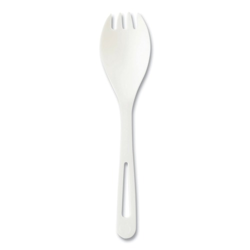 Food Service | World Centric RK-PS-B TPLA Compostable Plastic Cutlery Spork - White (1000/Carton) image number 0