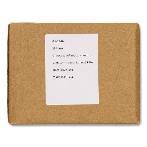 Bags and Filters | Green Klean GK-2846 GK-2846 Replacement Exhaust Filter (25/Carton) image number 0