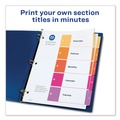 Office Jansan | Avery 11131 Ready Index 11 in. x 8.5 in. 5-Tab 1 to 5 Customizable TOC Multicolor Tab Dividers - White/Traditional Color Tabs (1-Set) image number 3
