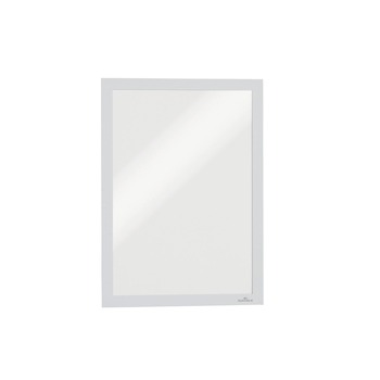 Durable Infoframe DURAFRAME 9.5 in. x 12 in. Self Adhesive Double Sided Sign Holder - White Frame (2/Pack)