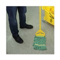 Office Jansan | Boardwalk BWK501GN 5 in. Headband Super Loop Cotton/Synthetic Fiber Wet Mop Head - Small, Green (12/Carton) image number 2
