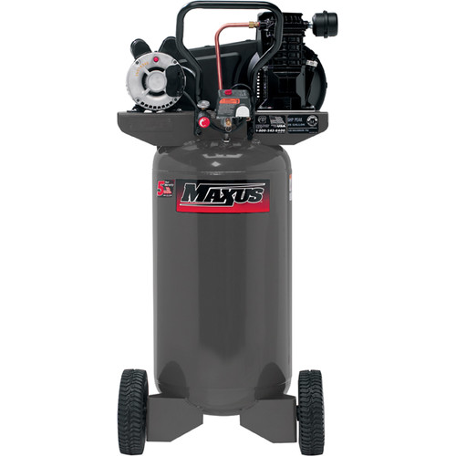 Portable Air Compressors | Maxus EX8008 2 HP 26 Gallon Oil-Lube Wheeled Vertical Air Compressor image number 0
