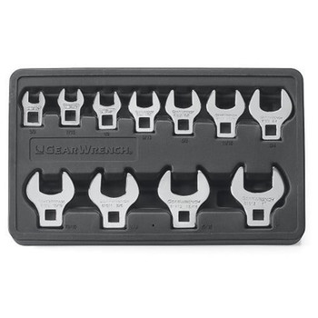 CROWFOOT WRENCHES | GearWrench 81908 11-Piece 3/8 in. Drive SAE Crowfoot Non-Ratcheting Wrench Set