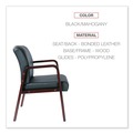 Labor Day Sale! Save $30 off $199! | Alera ALERL4319M Reception Lounge WL Series 24.21 in. x 24.8 in. x 32.67 in. Guest Chair - Black Seat/Back, Mahogany Base image number 7