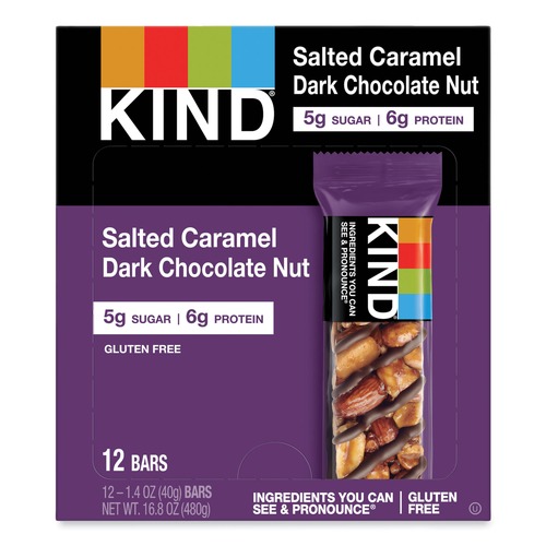 KIND 1.4 oz. Nuts and Spices Bar - Salted Caramel and Dark Chocolate Nut (12/Pack)
