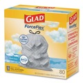 Cleaning & Janitorial Supplies | Glad 78899 ForceFlex 24 in. x 27.38 in. 13 Gallon Kitchen Drawstring Trash Bags - Fresh Clean Scent/White (240/Carton) image number 3