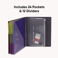 Office & Office Supplies | Smead 89206 24 Letter-Size Sleeves Poly Project Organizer - Gray with Bright Pockets image number 2