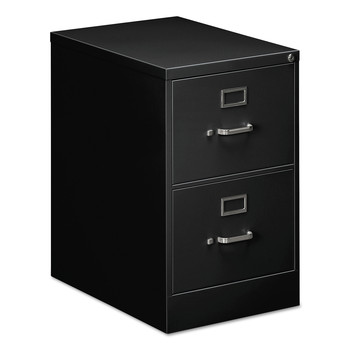 Alera 18 in. x 25 in. x 28.38 in. Economy Vertical File with 2 Legal Size File Drawers - Black